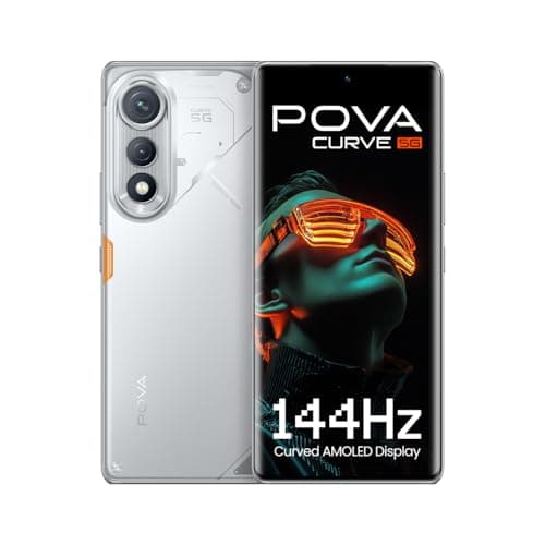 POVA Curve 5G (Magic Silver, 8GB+128GB) | 144Hz Curve AMOLED | Slimmest 7.45mm Curve with 5500mAh Battery | Segment's 1st AI with Indian Languages |Be...