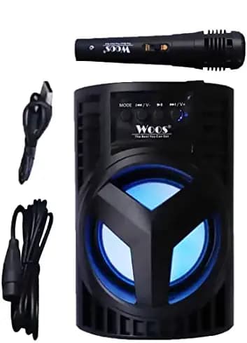 Woos WS-03 Karaoke Speaker with Mic Super Bass Bluetooth Wireless Portable compatiable with All Smart Phones