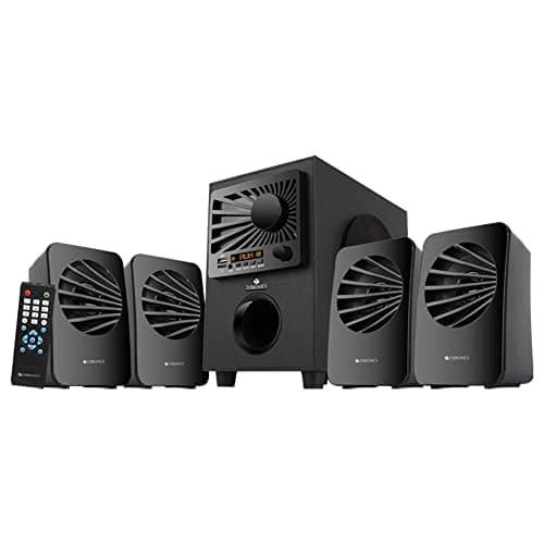 Zebronics Zeb-Sunshine 4.1 Multimedia Speaker with Bluetooth Supporting,USB,mSD,AUX,FM and Remote Control-(Black) PC Speakers