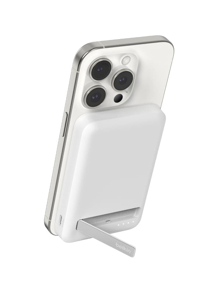 Belkin BoostCharge Pro 5000 mAh Qi2 Magnetic Power Bank | iPhone 16, 15, 14, 13 | White