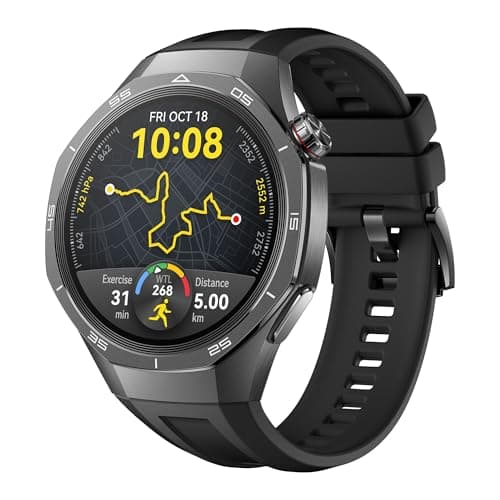 Huawei Watch GT5 Pro 46 mm Smartwatch, Sharp-Edged Design, Upto 14 Days Battery Life, Pro-Level Sports Watch, Health Tracking, iOS & Android Compatibl...