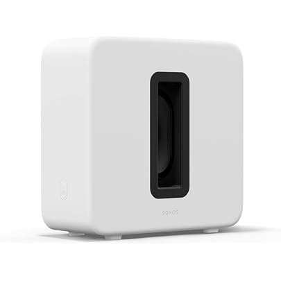 Sonos Sub 4 | Wireless Subwoofer with Powerful Bass for Immersive Entertainment - White