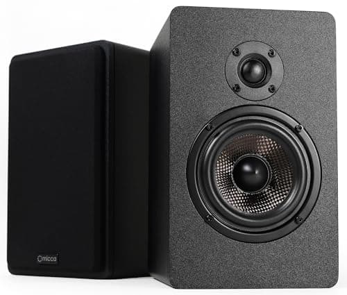 micca MB42X G2 Passive Bookshelf Speakers for Home Theater Surround Sound, Stereo, and Passive Near Field Monitor, 2-Way (Black, Pair)