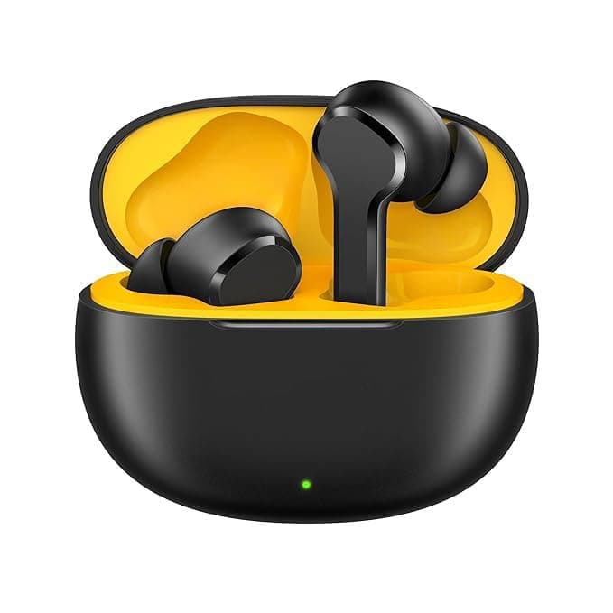 Buds T110 Bluetooth Truly Wireless in Ear Earbuds Compatible with Realme mic, AI ENC for Calls, Google Fast Pair, 38 Hours Total Playback with Fast Ch...