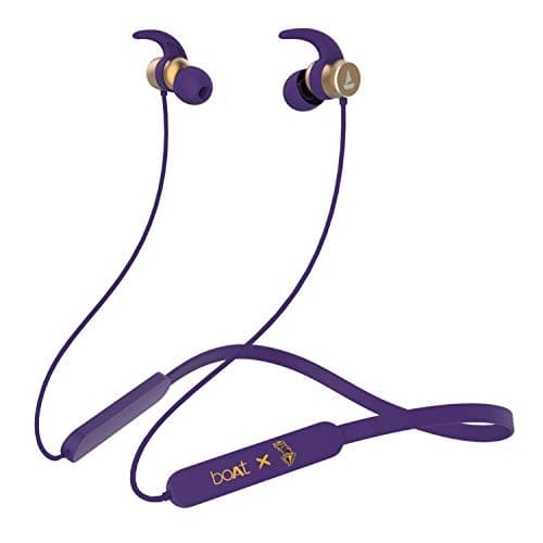 (Renewed)boAt Rockerz 255 Kkr Thunder Purple Bluetooth Wireless In Ear Earphones With Mic