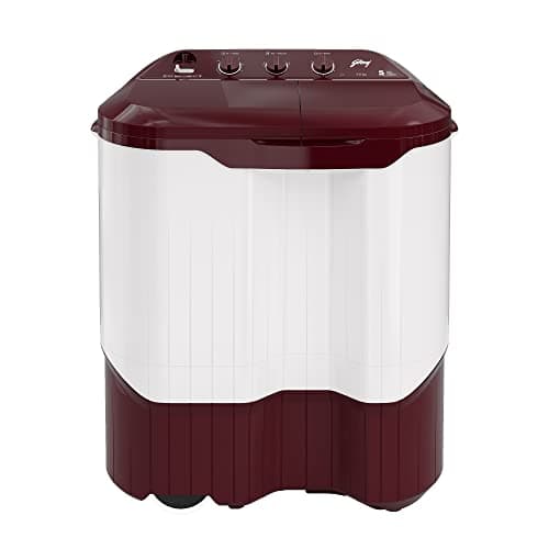 Godrej 9 Kg 5 Star Semi-Automatic Top Loading Washing Machine (WS EDGEPRO 90 5.0 PPB3 WNRD, Wine Red)