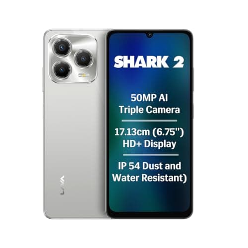 Lava Shark 2 (Aurora Gold, 4 GB RAM, 64 GB Storage)| Bigger 6.67" HD+ IP54 Display | 120 Hz Refresh Rate | 50 MP AI Triple Rear Camera | 8 MP Front Ca...