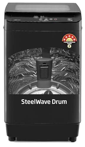 Voltas beko 7 kg 5 Star Fully-Automatic Top-Loading Washing Machine (WTL70, Dark Grey, 2023 Model, Monsoon Dry)