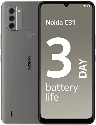 Nokia C31, 6.74” HD+ Display, 13+2+2 MP Rear & 5MP Front Google Camera, 3-Day Battery Life, Android 12 | Charcoal, 3+32GB