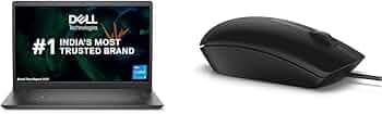 Dell Vostro 3420 Laptop,Intel i5-1135G7/16GB/512GB SSD/14.0" (35.54cm) FHD,Carbon Black/1.48kg & MS116 1000Dpi USB Wired Optical Mouse, Led Tracking, ...