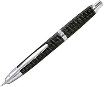 Pilot Vanishing Point Collection Retractable Fountain Pen, Black Carbonesque with Rhodium Accents, Blue Ink, Fine Nib (60146)