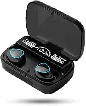 VEHOP Power True Wireless Earbuds, TWS Earbuds with Power Bank, Bluetooth 5.1, 150hrs Playtime, IPX7 Sweat-Proof, 2000mah Battery with Fast Charging, Built-in Mic with Deep Bass (Power M10)