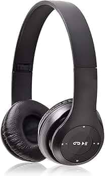 RECTITUDE P-47 Bluetooth Headphone Wireless Over The Ear (Color-Black)