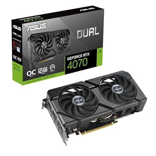 ASUS Dual GeForce RTX 4070 EVO OC Edition 12GB GDDR6X is Designed for Broad Compatibility, with a 2.5-Slot Design, Axial-tech Fan Design, 0dB Technolo...