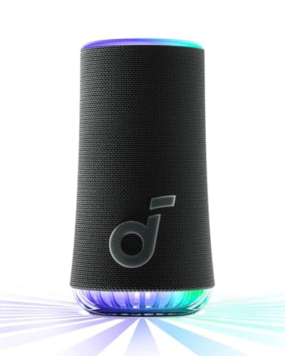 soundcore by Anker Glow Portable Speaker with 30W 360 Sound, Synchronized Radiant Light, 18H Playback, Customizable EQ and Light Show, and IP67 Waterp...