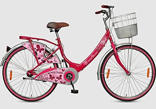 CYCLOHUB Hero Girls Miss India Gold 26T Road Bicycle with 17.4-inches Steel Frame (Pink), Wheel Size: 26 inch, Premium Bicycle, M
