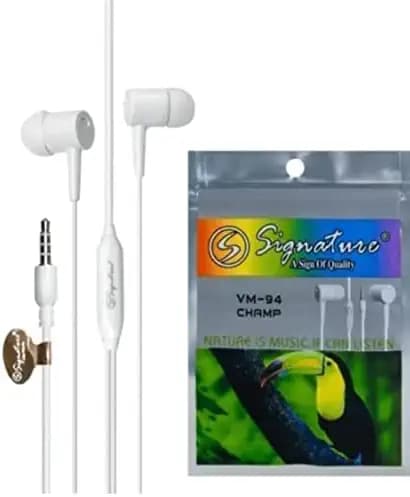 Signature Branded Original Earphones Champ with mic