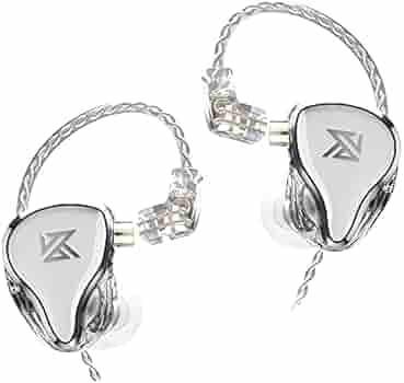 IEM Earbuds,KZ ZAS High Performance in-Ear Earphones (Detachable,Balanced Armature Drivers Dynamic Drivers 7BA+1DD Hybrid Earphones, Noise Isolating, High Accuracy) (Without Mic, White)