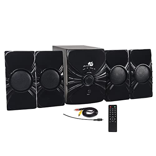 BLACKBEE BBHT-4001Wireless Bluetooth Multimedia Speaker with Supporting SD Card, USB, AUX, FM & Remote Control. (70 Watt, 4.1 Channel) Black