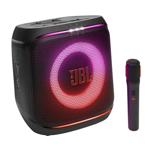JBL Partybox Encore 2 with Mic, Wireless Bluetooth Party Speaker, AI Sound Boost, Dynamic Light Show, Upto 15Hrs Playtime, Replaceable Battery, Multi-...