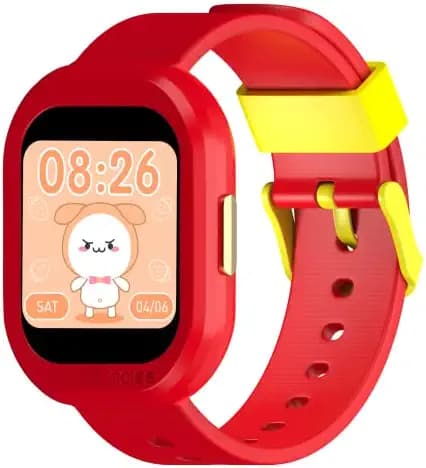 Noise Champ 2 Smart Watch for Kids with Habit Reminders (Handwash, Brushing, etc), 7 Days Battery, NoiseFit Sync App, IP68 Waterproof, Health Tracker, in-Built Games, Multiple Modes (Iron Red)