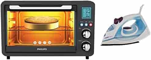 Philips HD6975/00 25-Litre Digital Oven Toaster Grill & GC1905 1440-Watt Steam Iron with Spray (Blue)