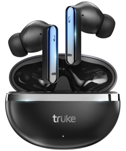 truke [Just Launched Buds Q1 Lite True Wireless Earbuds with 48H Playtime, Crystal-Clear Calls, Fast Charging, Elegant Royal Design, Bluetooth 5.4, No...