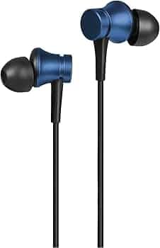 (Refurbished) Wired in-Ear Xiaomi Earphones with Mic, Ultra Deep Bass & Metal Sound Chamber- Blue