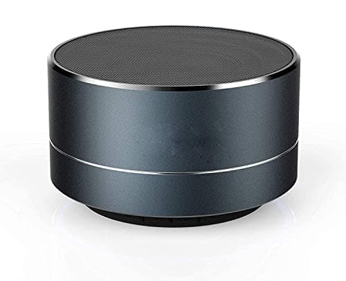 keeva P10 Wireless Bluetooth Speaker with Mic 3W Super Bass Mini Metal Aluminium Alloy Portable Gift for Loved One (Black)