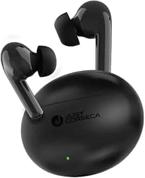 JUST CORSECA Soul Sync Wireless Earbuds - Immersive HD Sound, with Quick and Fast Charging, and 40 Hours Playtime for Uninterrupted Music and Listenin...
