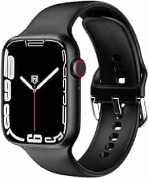 Muvit® T900 Pro Smart Watch Women Men IWO Watch Series 7g & 1.77" HD Full Touch Wireless Charging & IP67 Waterproof Bluetooth 5.2 for Android iOS (Black)