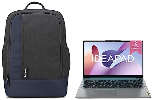 Lenovo IdeaPad Slim 3 Ryzen 5 5500U 15.6" (39.62cm) IPS FHD Laptop (16GB/512GB SSD/Win 11/Office 2021/2 Year Warranty/Alexa Built-in/3 Month Game Pass/Arctic Grey/1.65Kg), 82KU0238IN + 15.6" Backpack