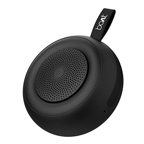 (Renewed) boAt Stone 135 Portable Wireless Speaker with 5W RMS Immersive Sound, IPX4 Water Resistance, True Wireless Feature, Up to 11H Total Playtime, Multi-Connectivity Modes(Active Black)