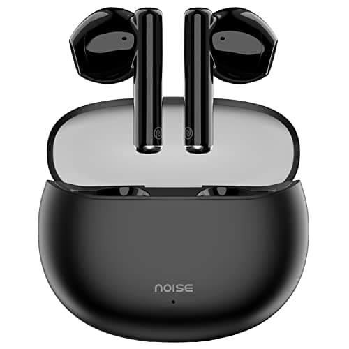 Newly Launched Noise Air Buds 2 Truly Wireless Earbuds with 40-Hours of Playtime, Instacharge(10-min Charge=240-min Playtime), Quad Mic with ENC, 13 mm Driver, and BT v5.3 (Clear Black)