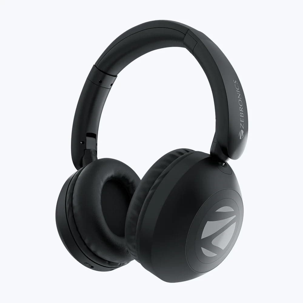 ZEBRONICS Zeb Boom Wireless BT v5.3 Voice Assistant Support Adjustable Headband Media/Volume Control Call Function AUX
