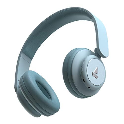 (Renewed) boAt Rockerz 450 On-Ear Headphones with 15 Hours Battery, 40mm Drivers, Padded Ear Cushions, Easy Access Controls and Voice Assistant(Aqua Blue)