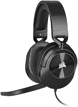 (Refurbished) CorsairHS55 Stereo Gaming Wired On Ear Headset (Leatherette Memory Foam Ear Pads, Lightweight Construction, Omni-Directional Microphone,...