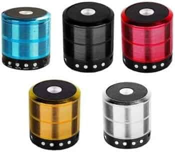 Mini Bluetooth Speaker with FM Radio, USB and Memory Card Slots, AUX Input, 5 Colours