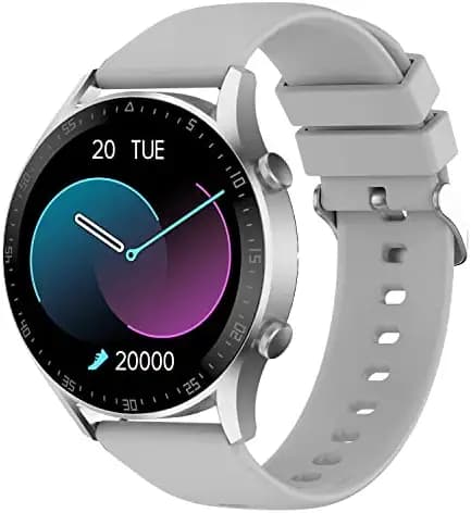 (Renewed) Fire-Boltt India's No 1 Smartwatch Brand Talk 2 Bluetooth Calling with SpO2 Tracking, Full Metal Body Watch, 60 Sports Mode, in Built Mic & Speaker with Gaming & IP68 Rating, Silver Grey, Free Size