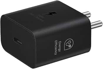 Samsung Original 25W Type-C Travel Adaptor without Cable, White 2024 (BLACK)