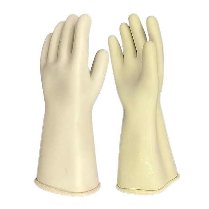 7Shield 11000 KVA Safety Electrical Insulated Latex Rubber Seamless Handle Gloves 14 inch (355mm, Yellow) Pack of 1 Pair