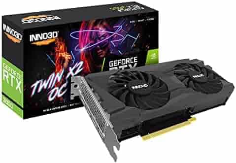 INNO3D GEFORCE RTX 3050 Twin X2 OC 8GB GDDR6 128-bit Gaming Graphic Card - N30502-08D6X-11902130