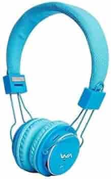 MTR Foldable On-Ear TM-014 Wireless Stereo Bluetooth Headphones with FM, SD Card Slot for All Smartphone Device (Blue)