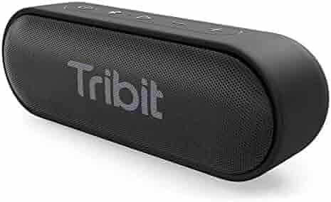 (Renewed) Tribit XSound Go 16W 5.0 Bluetooth Speaker with Loud Sound & Rich Bass, 24H Playtime, IPX7 Waterproof, Wireless Stereo Pairing, Type-C, Portable Wireless Speaker for Home, Outdoor, Travel (Black)