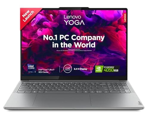 Lenovo Yoga Pro 9 Intel Evo Core Ultra 9 185H Built-in AI 16"(40.6cm) 3.2K IPS 165Hz Touchscreen Laptop (32GB/1TB SSD/NVIDIA RTX 4050 6GB/Win11/MSO 21...