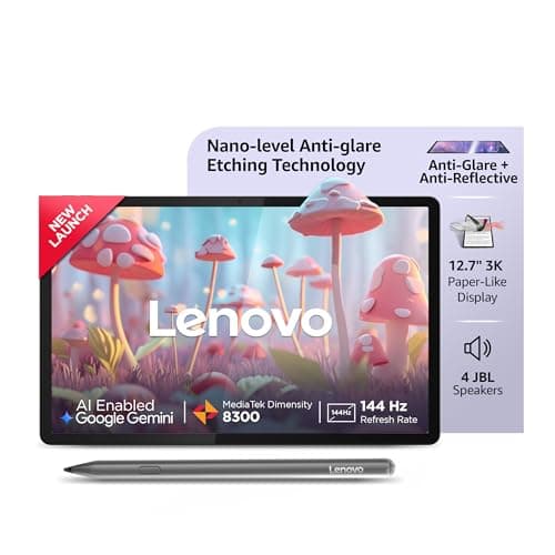 Lenovo Idea Tab Pro with Paper-Like Anti Glare 12.7" 3K 144 Hz Display & Pen Plus (Matte Edition)| 12GB RAM, 256GB ROM|10200mAh with 45W Charger|Media...