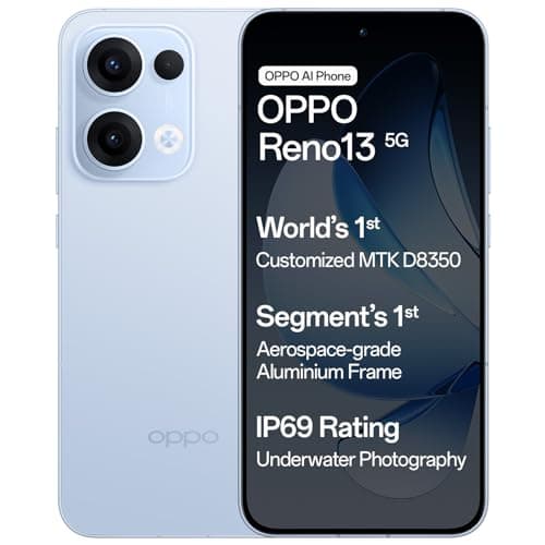 OPPO Reno13 5G (Sky Blue, 8GB RAM, 256GB Storage)