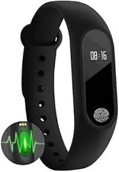 Goldtech M2 Smart Band with Heart Rate Sensor Features and Many Other Impressive Features, Water Proof Or Sweat Free Compatible with All Device (Black...