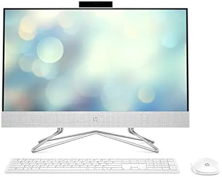 HP AIO 11th Gen Intel Core i3-60.5cm(23.8 inch) FHD,IPS,Micro-Edge,8GB RAM/512GB SSD/Wireless Keyboard & Mouse/Dual Speakers/Win 11/UHD Graphics/MS Office, 24-df1530in Bundle PC, Snow White