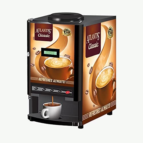 ATLANTIS Cafe Classic 3 Lane Instant Premix Tea Coffee and Milk Beverages Maker Vending Machine 3 Liters Hot Tank Capacity | For Home Shops Offices Hotels Restaurants| No Milk Required